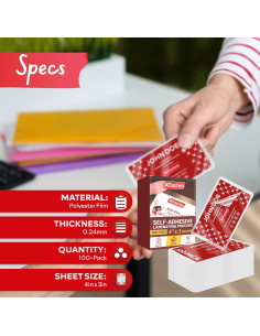 Bolsas de Laminado Autoadhesivas XFasten 10 Mil 100 Paquete 10x7.6 cm 2