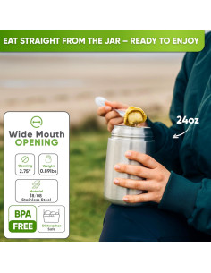 Termo de Comida Blockhütte 730 ml Acero Inoxidable 14h Caliente 2