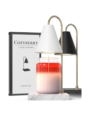 Calentador de Velas Cozyberry Esencial con Temporizador y Mármol