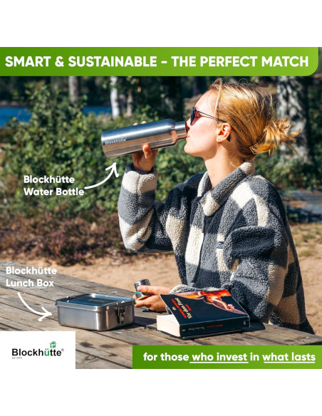 Termo de Comida Blockhütte 730 ml Acero Inoxidable 14h Caliente