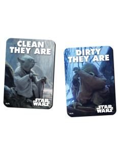Imán de Lavavajillas Yoda Star Wars AQUARIUS - Doble Cara