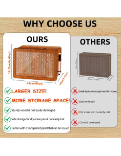 Caja de Ahorro de Madera WenmthG $10,000 - Grande con Contador 2