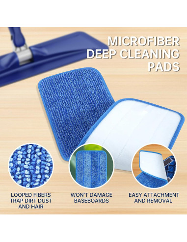 Paquete de 6 almohadillas de limpieza microfibra Onesimus 46x14 cm