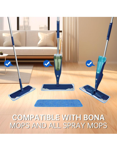 Paquete de 6 almohadillas de limpieza microfibra Onesimus 46x14 cm