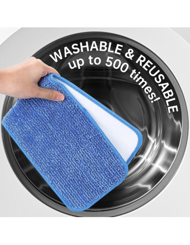 Paquete de 6 almohadillas de limpieza microfibra Onesimus 46x14 cm