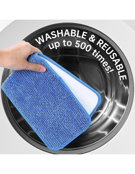 Paquete de 6 almohadillas de limpieza microfibra Onesimus 46x14 cm