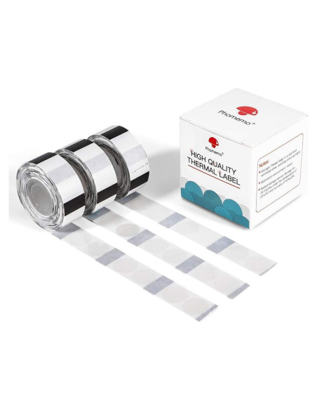 Etiquetas Adhesivas Phomemo D30, Transparentes 14mm x 28mm, 220/Rollo, 3 Rollos