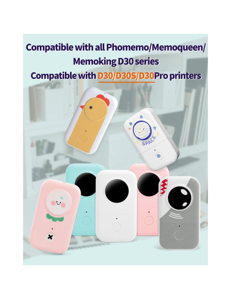 Etiquetas Adhesivas Phomemo D30, Transparentes 14mm x 28mm, 220/Rollo, 3 Rollos