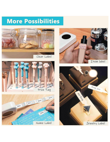 Etiquetas Adhesivas Phomemo D30, Transparentes 14mm x 28mm, 220/Rollo, 3 Rollos