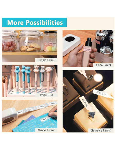 Etiquetas Adhesivas Phomemo D30, Transparentes 14mm x 28mm, 220/Rollo, 3 Rollos