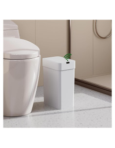 Cubo de Basura Inteligente WLIVE 9L Blanco con Sensor de Movimiento