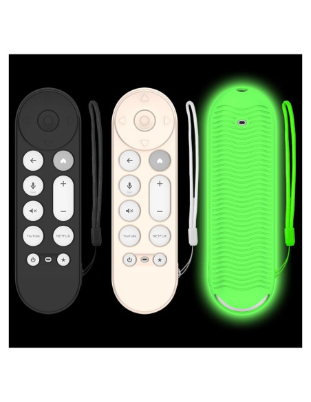 Funda de Silicona para Control Remoto Google TV 4K 2024 - 3 Pcs