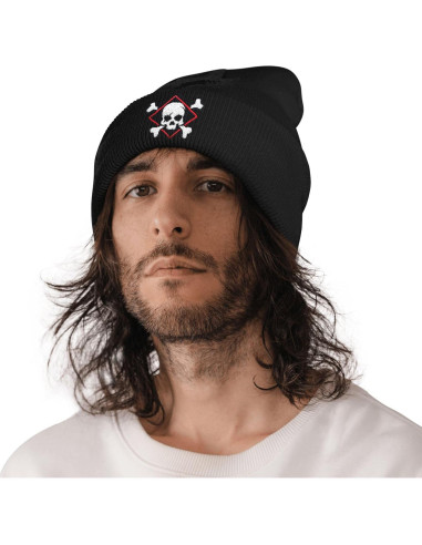 Gorro de Punto Bordado AIMASTZ Calavera Unisex Invierno