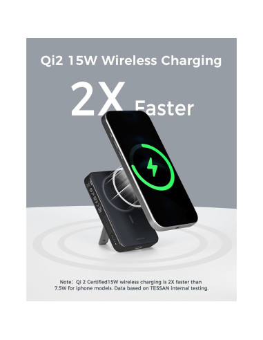 Cargador Portátil Magnético TESSAN 10,000mAh Carga Rápida