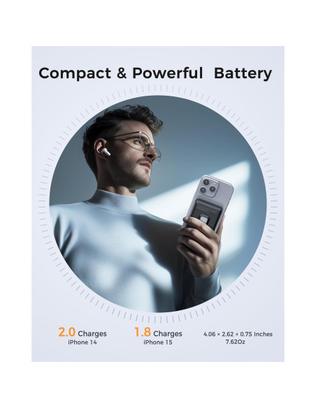 Cargador Portátil Magnético TESSAN 10,000mAh Carga Rápida