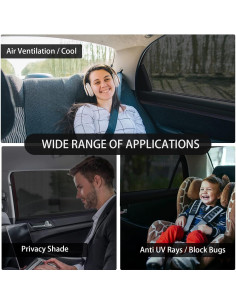 2Pack Pantallas de Ventana Lateral Soulian 68.5x110cm UV 2