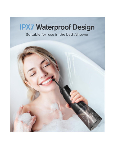 Hilo Dental Inalámbrico Demita GE203 300ML 3 Modos Negro