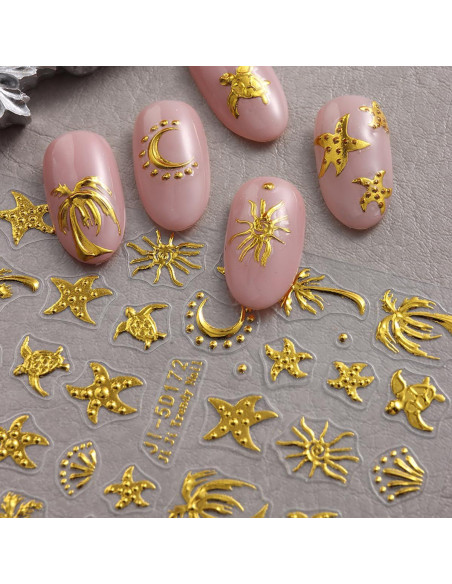 Calcomanías de Uñas 5D Relieve Verano FBABFBUO 2PCS