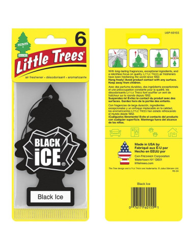 Ambientador de Aire Little Trees Hielo Negro 24 Unidades