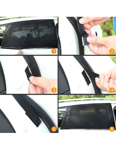 2Pack Pantallas de Ventana Lateral Soulian 68.5x110cm UV