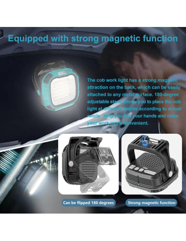 Luz de Trabajo LED Recargable DXSAWA 2500LM IP65 Plegable