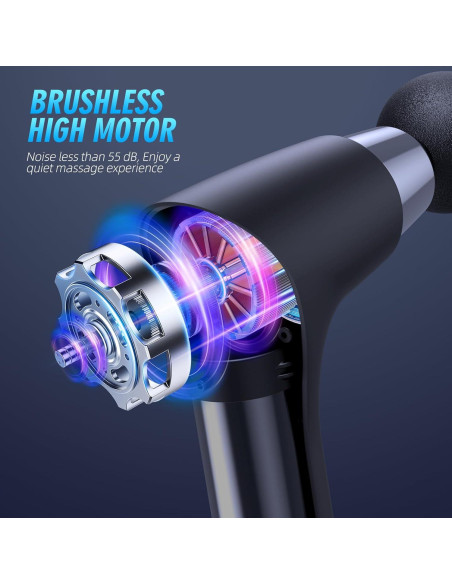 Pistola de Masaje SORUDEL Negro 5 Cabezas 6 Velocidades 0.66kg Pistola de Masaje SORUDEL Negro 5 Cabezas 6 Velocidades 0.66kg