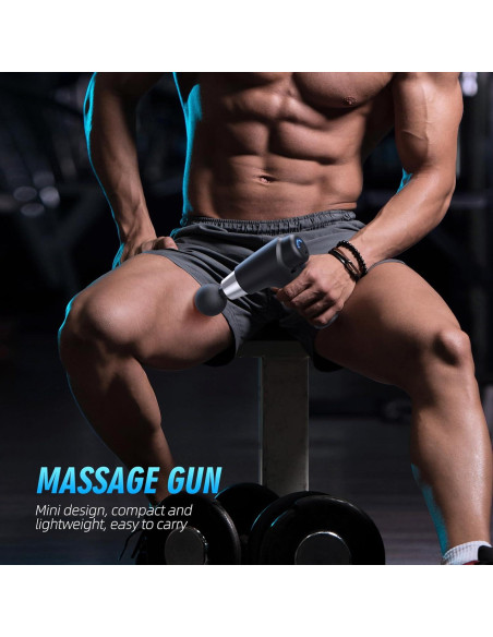 Pistola de Masaje SORUDEL Negro 5 Cabezas 6 Velocidades 0.66kg Pistola de Masaje SORUDEL Negro 5 Cabezas 6 Velocidades 0.66kg