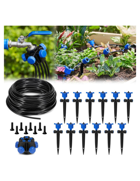 Sistema de Riego por Goteo HIRALIY 15.24m con 12 Goteadores