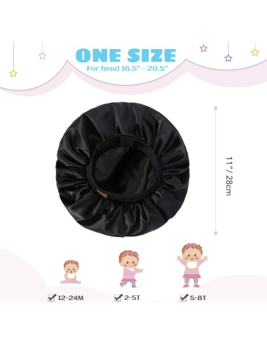 Gorro de Satén Ajustable para Niños Hat Hut - 1 a 8 Años