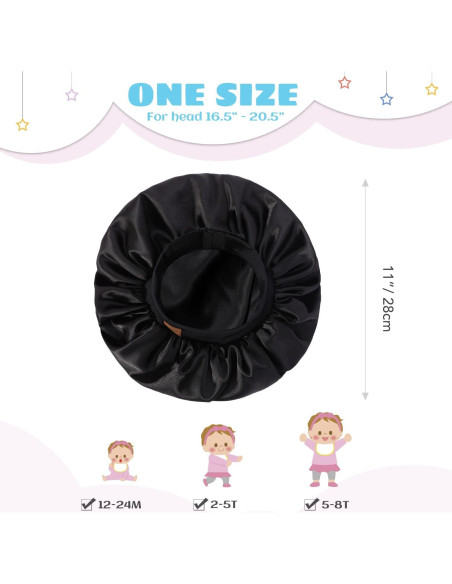 Gorro de Satén Ajustable para Niños Hat Hut - 1 a 8 Años