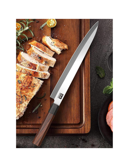 Cuchillo de Sushi SHAN ZU 25.4 cm Acero Japonés Mango Sándalo