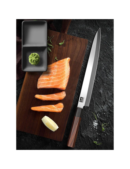 Cuchillo de Sushi SHAN ZU 25.4 cm Acero Japonés Mango Sándalo
