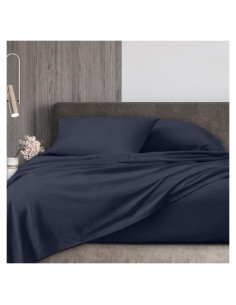 Juego de Sábanas 4 Piezas DrSleeep Reina Viscosa Bambú Gris