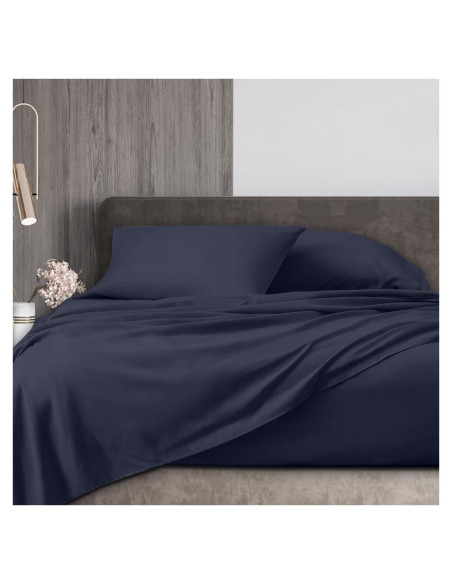 Juego de Sábanas 4 Piezas DrSleeep Reina Viscosa Bambú Gris