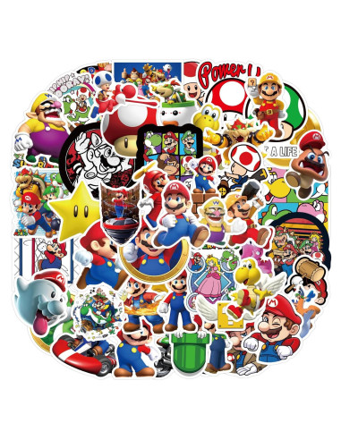Stickers de Vinilo LTZSTONE Mario - 52 Piezas Impermeables