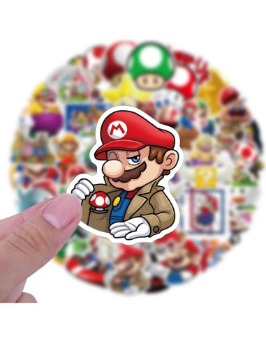 Stickers de Vinilo LTZSTONE Mario - 52 Piezas Impermeables