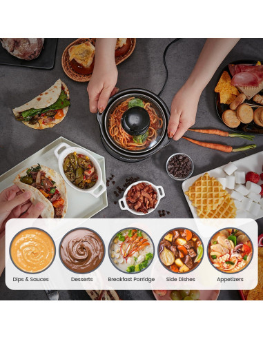 Olla de Cocción Lenta KOOC 0.65L Cerámica Negra