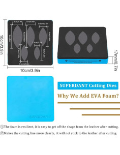 Troqueles de Corte de Cuero SUPERDANT 5 Tamaños para DIY 2