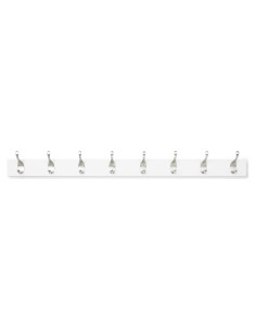 Perchero de Pared Amazon Basics Blanco 8 Ganchos Rectangular
