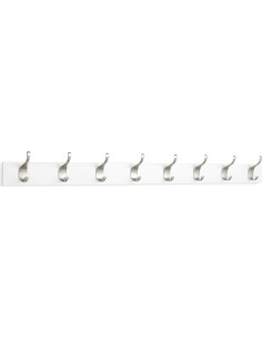 Perchero de Pared Amazon Basics Blanco 8 Ganchos Rectangular 2