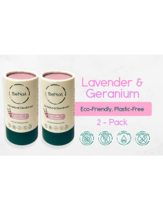 Desodorante Natural BeNat 2 Unidades Lavanda y Geranio 85g 2