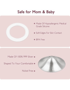 Copas de Lactancia Boboduck de Plata 999 - X-Large 2