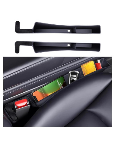 2 Piezas Relleno Espacio Asientos Coche Zpana Negro