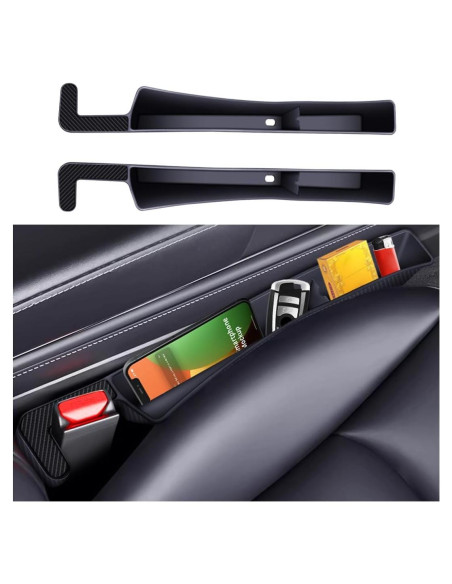 2 Piezas Relleno Espacio Asientos Coche Zpana Negro