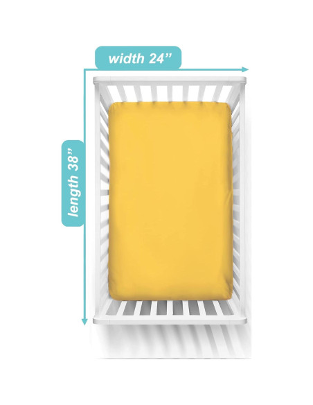 Sábana Ajustable de Cuna Mini Compañía Americana 100% Algodón Amarillo