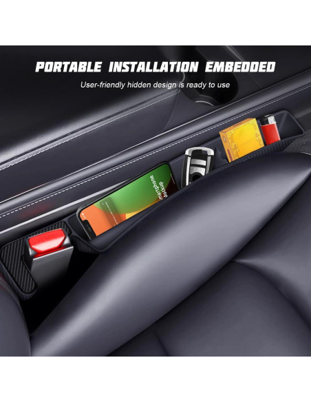 2 Piezas Relleno Espacio Asientos Coche Zpana Negro