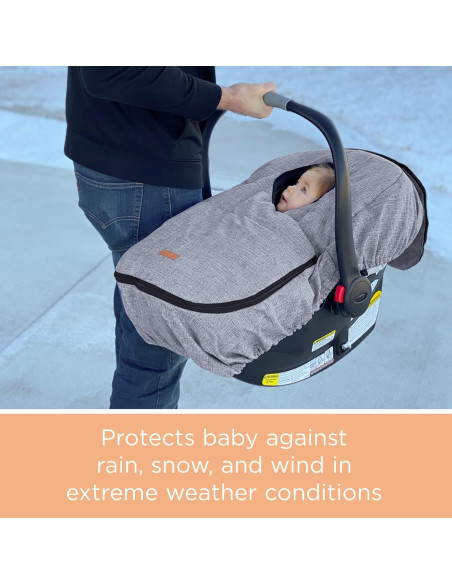 Funda de Asiento de Coche para Bebé Liuliuby Negra - Invierno