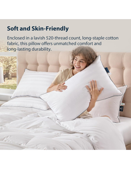 Almohada de Cama Pacific Coast Estándar Plumas Ganso 700 Relleno