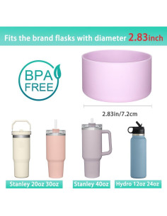 WK IEASON 2 Pcs Protector de Silicona para Vaso Stanley 2.83" 2