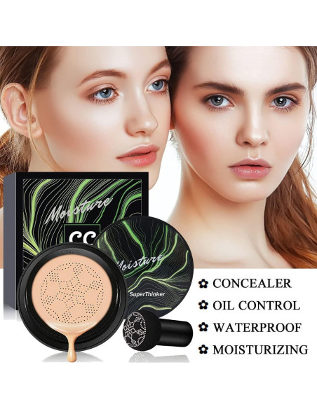 Crema CC Air Cushion SuperThinker 2 PCS Natural Hidratante